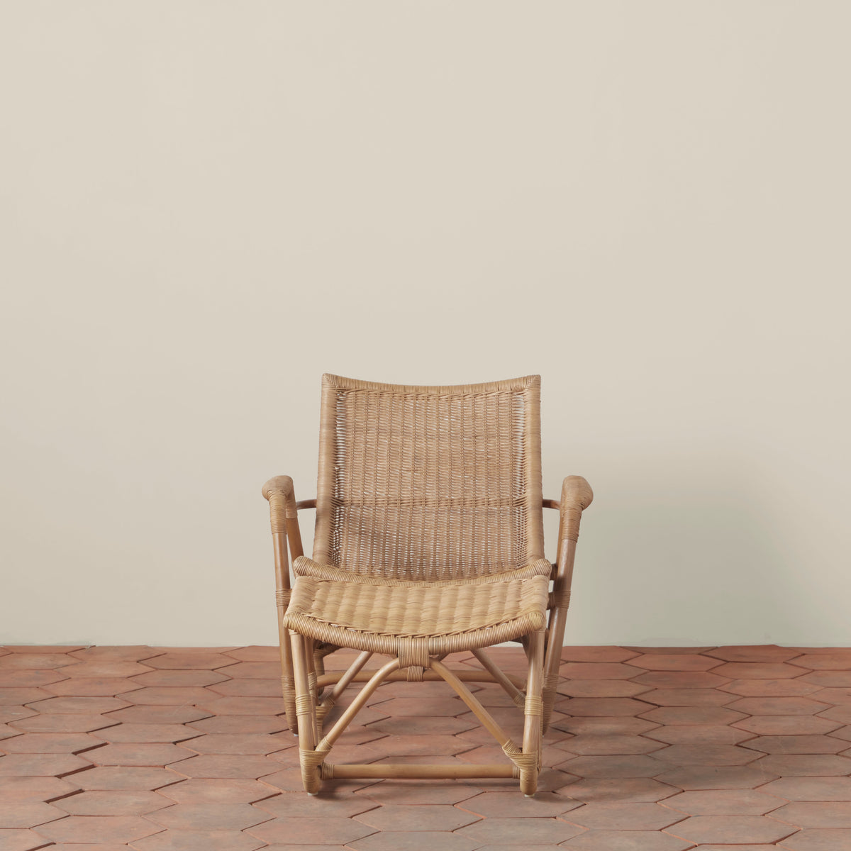 Bodega Wicker Lounge Chair - side view
