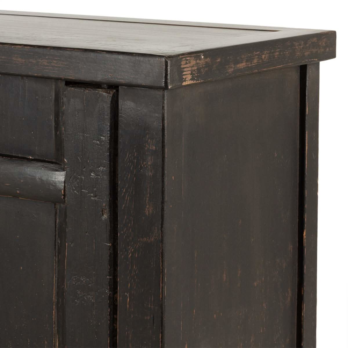 Black Four Door Elm Cabinet