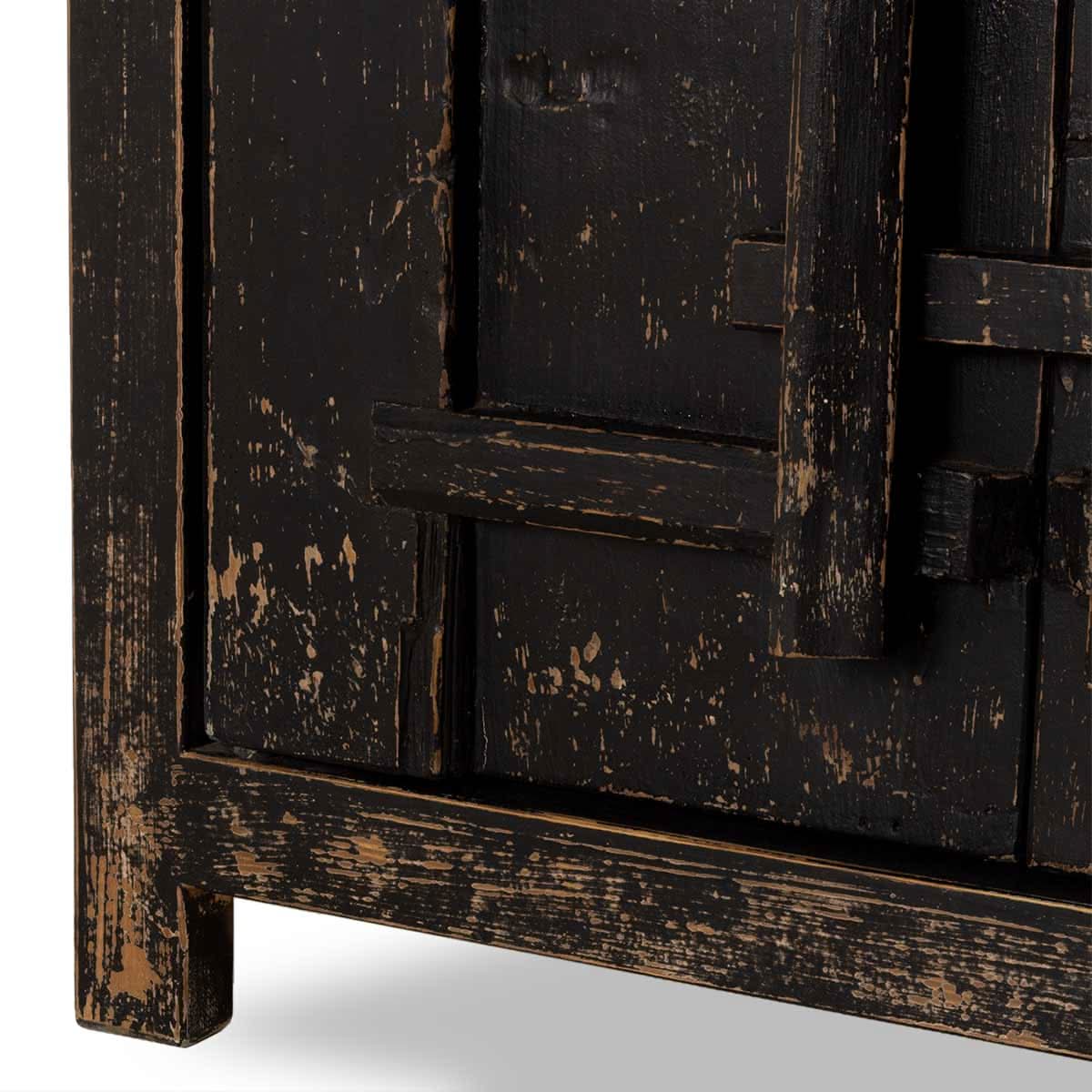Black Two Door Elm Cabinet