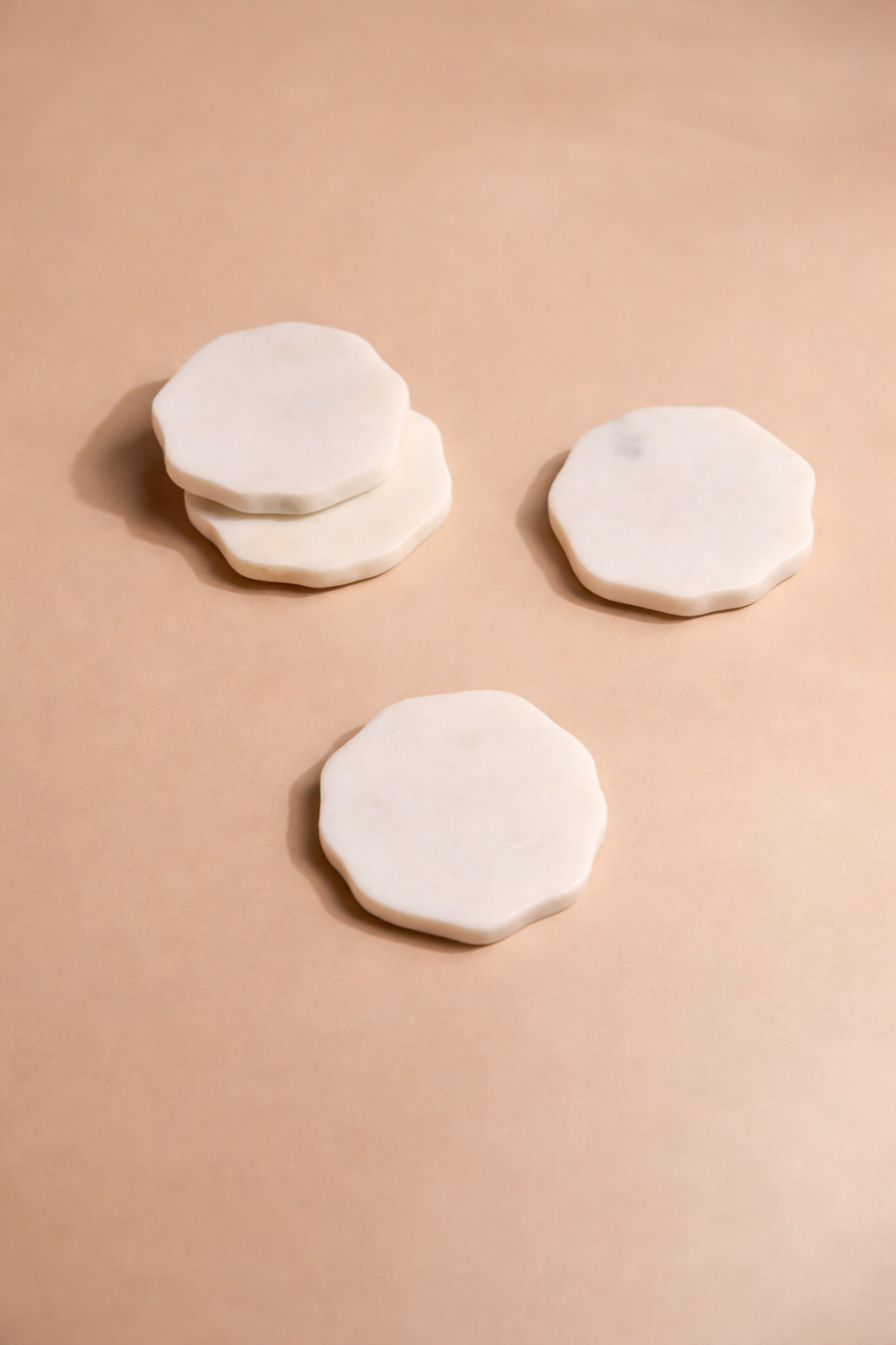 Flor Marble Coasters (Set of Four)