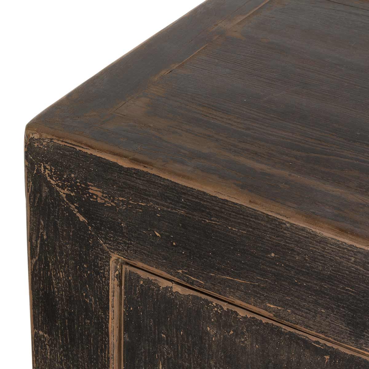 Black Four Door Elm Sideboard