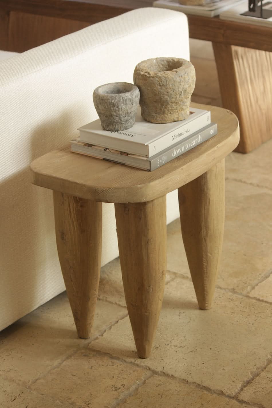 Tabouret en orme Senufo