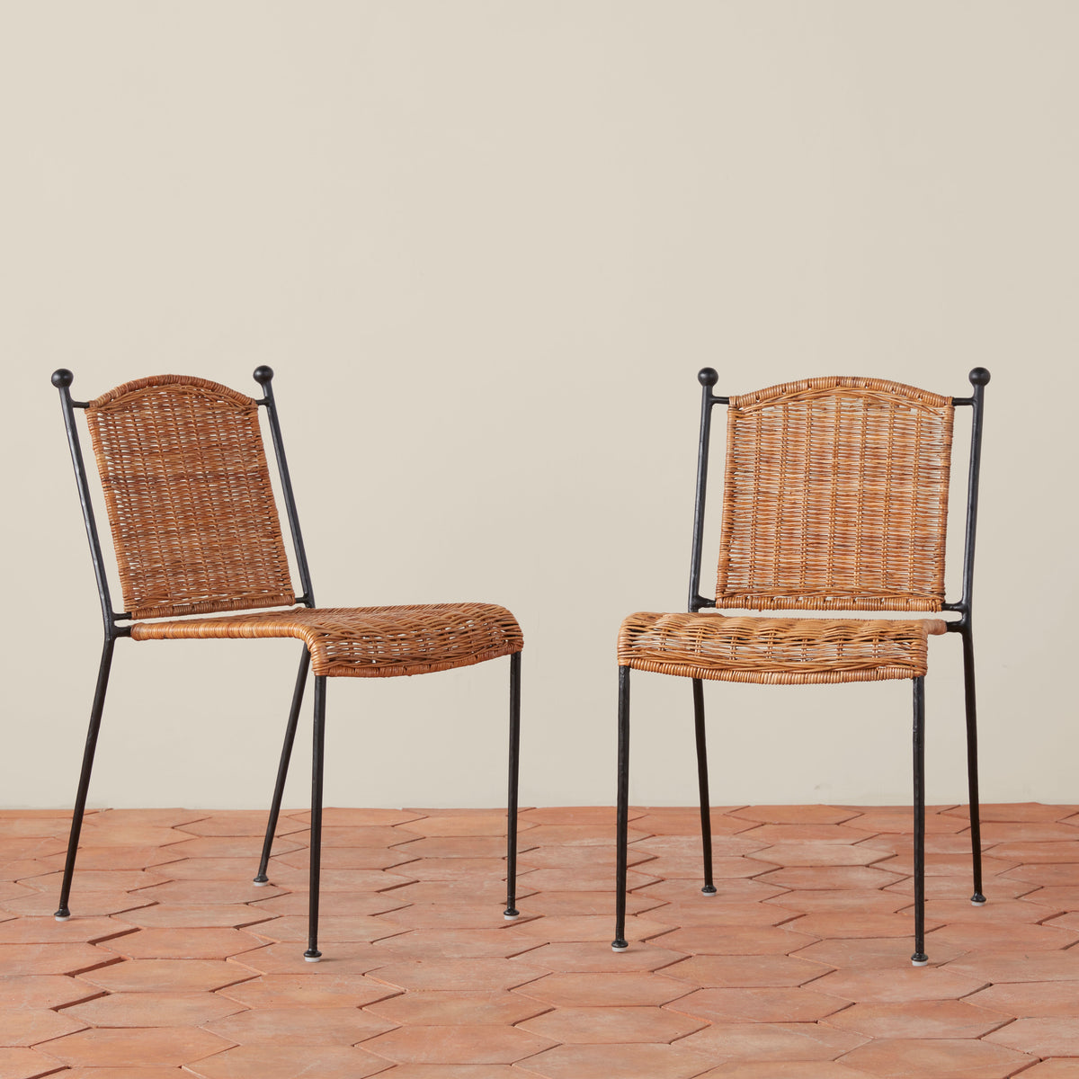 Lacoste Indoor/Outdoor Wicker Dining Chair - styled view