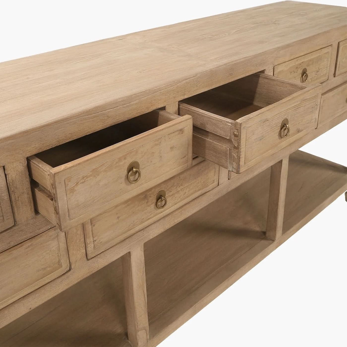 Nine Drawer Elm Sideboard