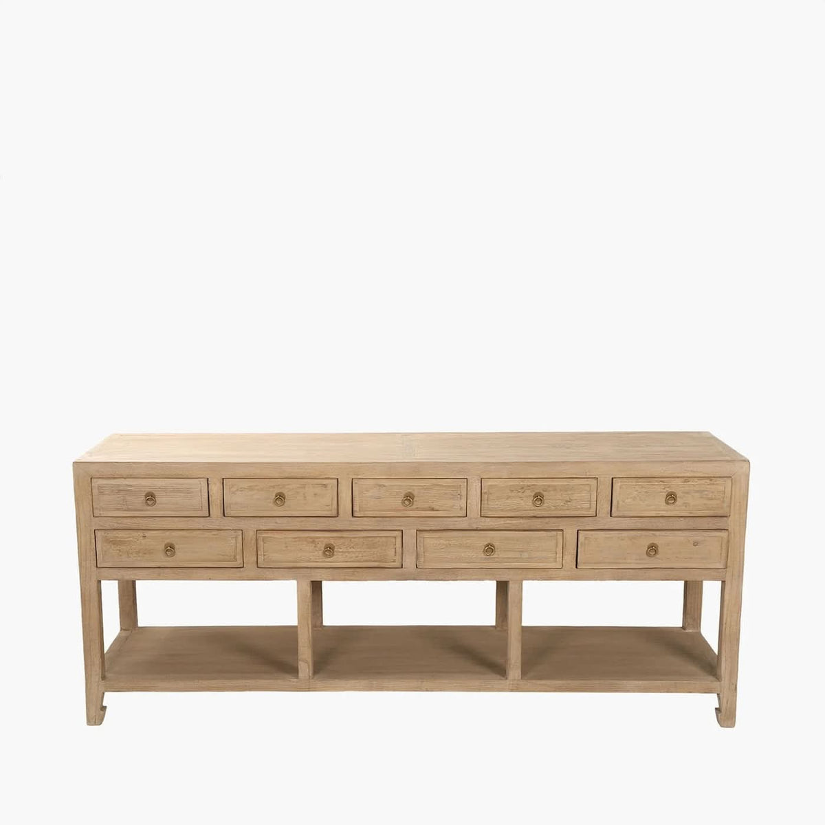 Nine Drawer Elm Sideboard