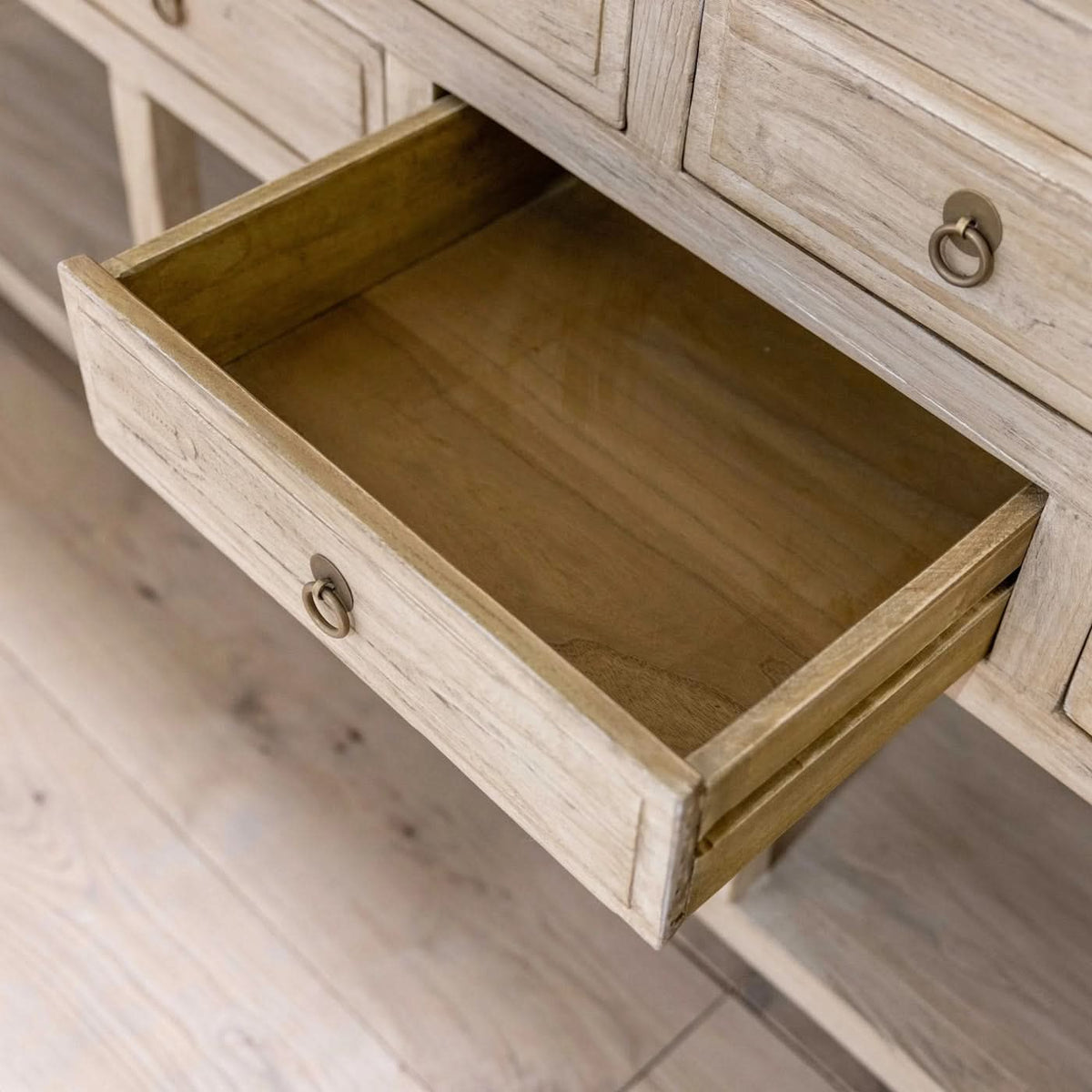 Nine Drawer Elm Sideboard