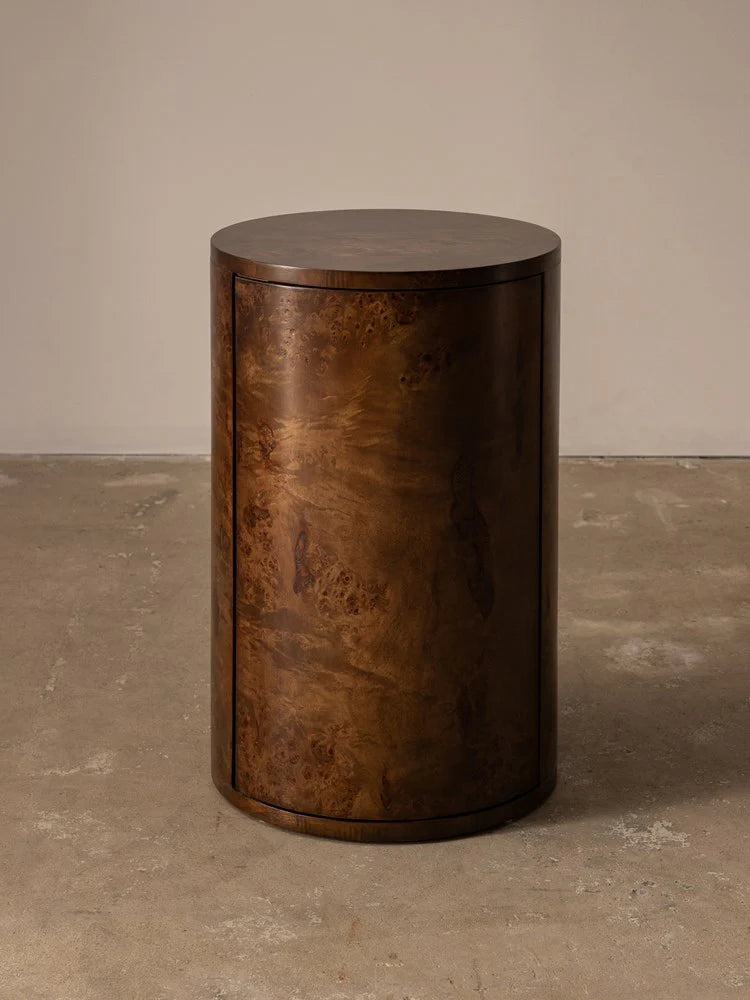 Vernier Round Side Table Tabac