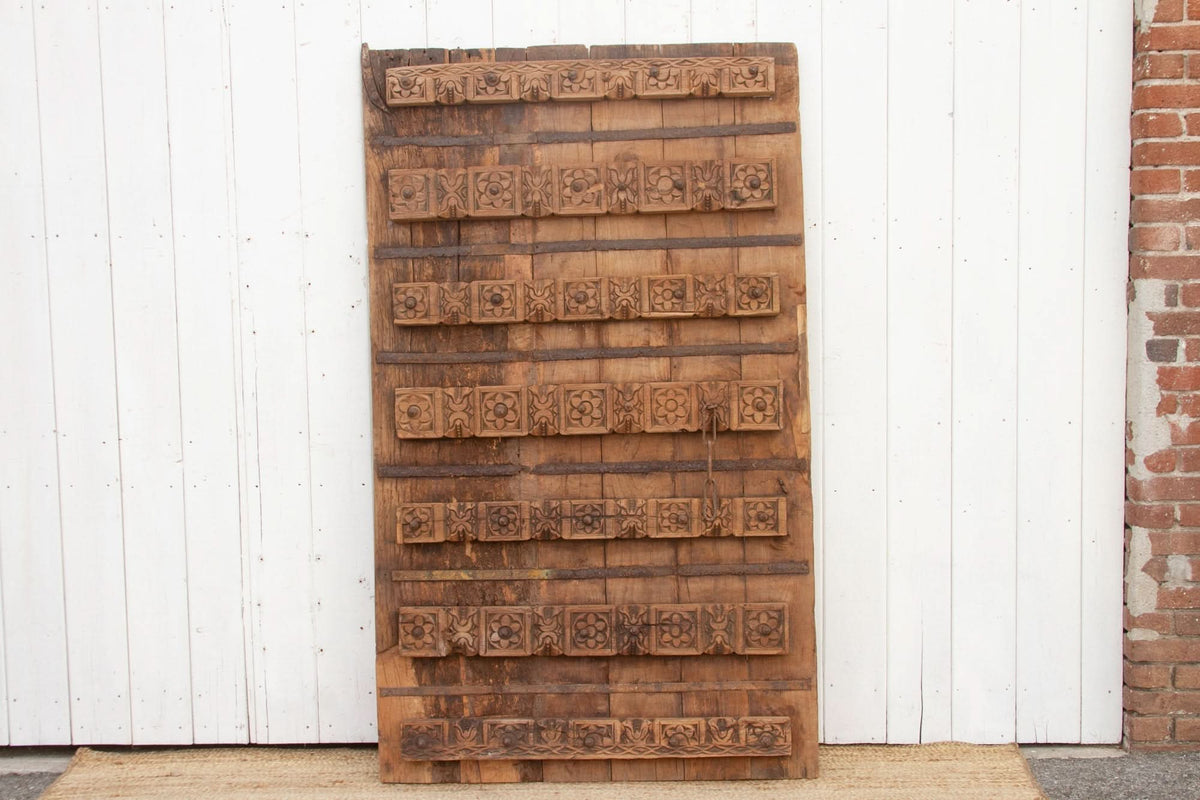 Antique Floral Carved Indian Gate - Cultheir