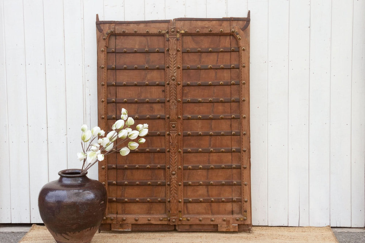 Antique Iron Bound Medieval Double Door - Cultheir