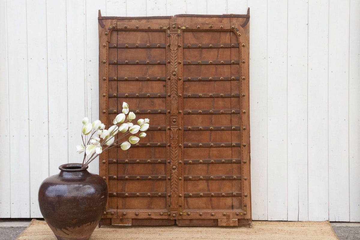 Antique Iron Bound Medieval Double Door - Cultheir