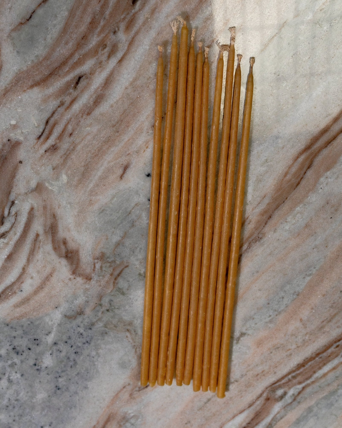 Candles Set of 10 - 12 Inch Dripless - detail view showing craftsmanship