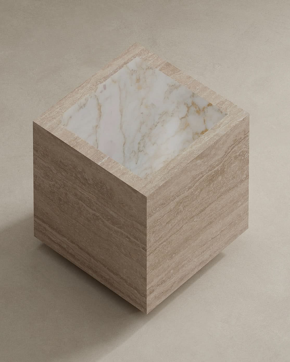 Palermo Travertine & Onyx Side Table