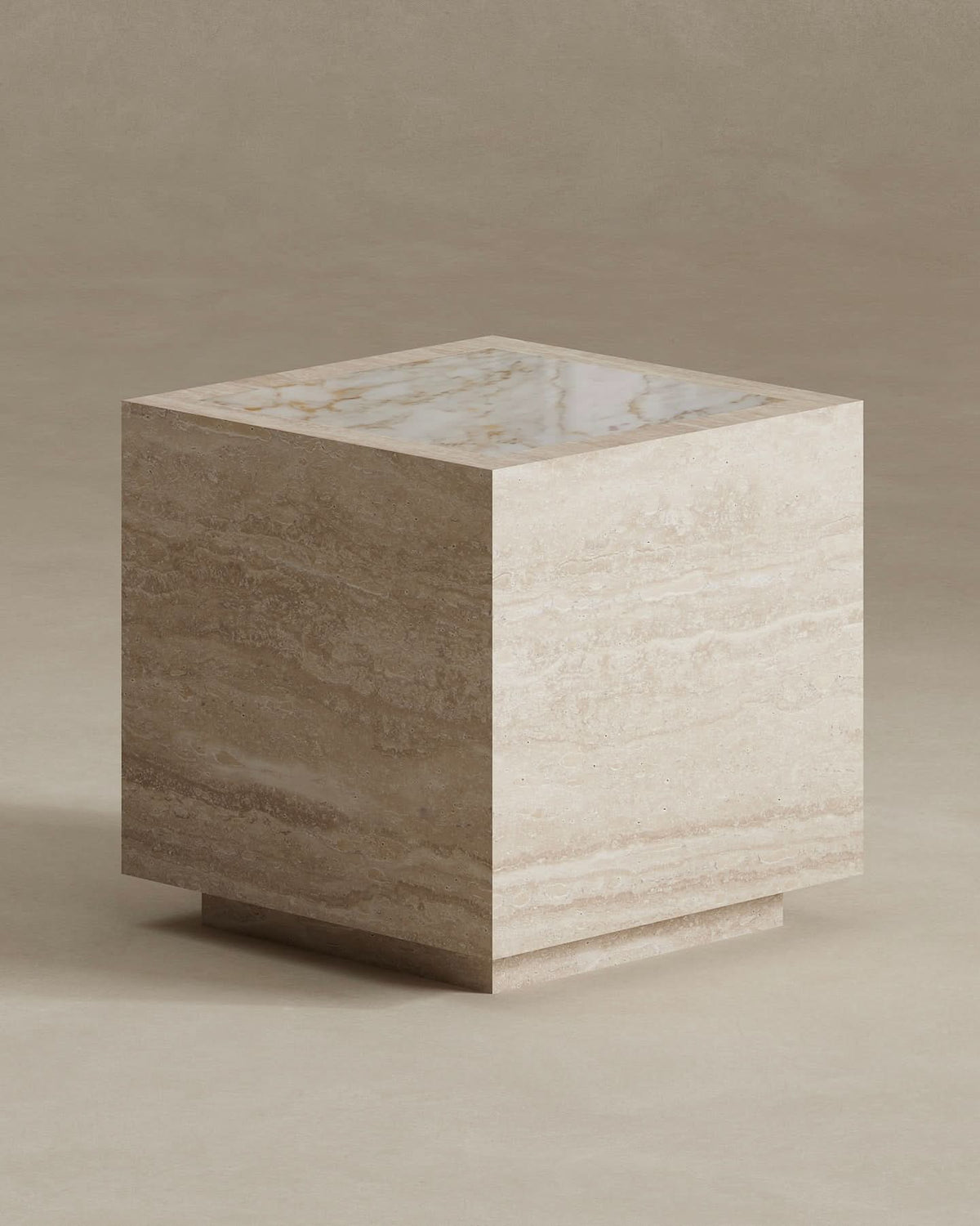 Palermo Travertine & Onyx Side Table