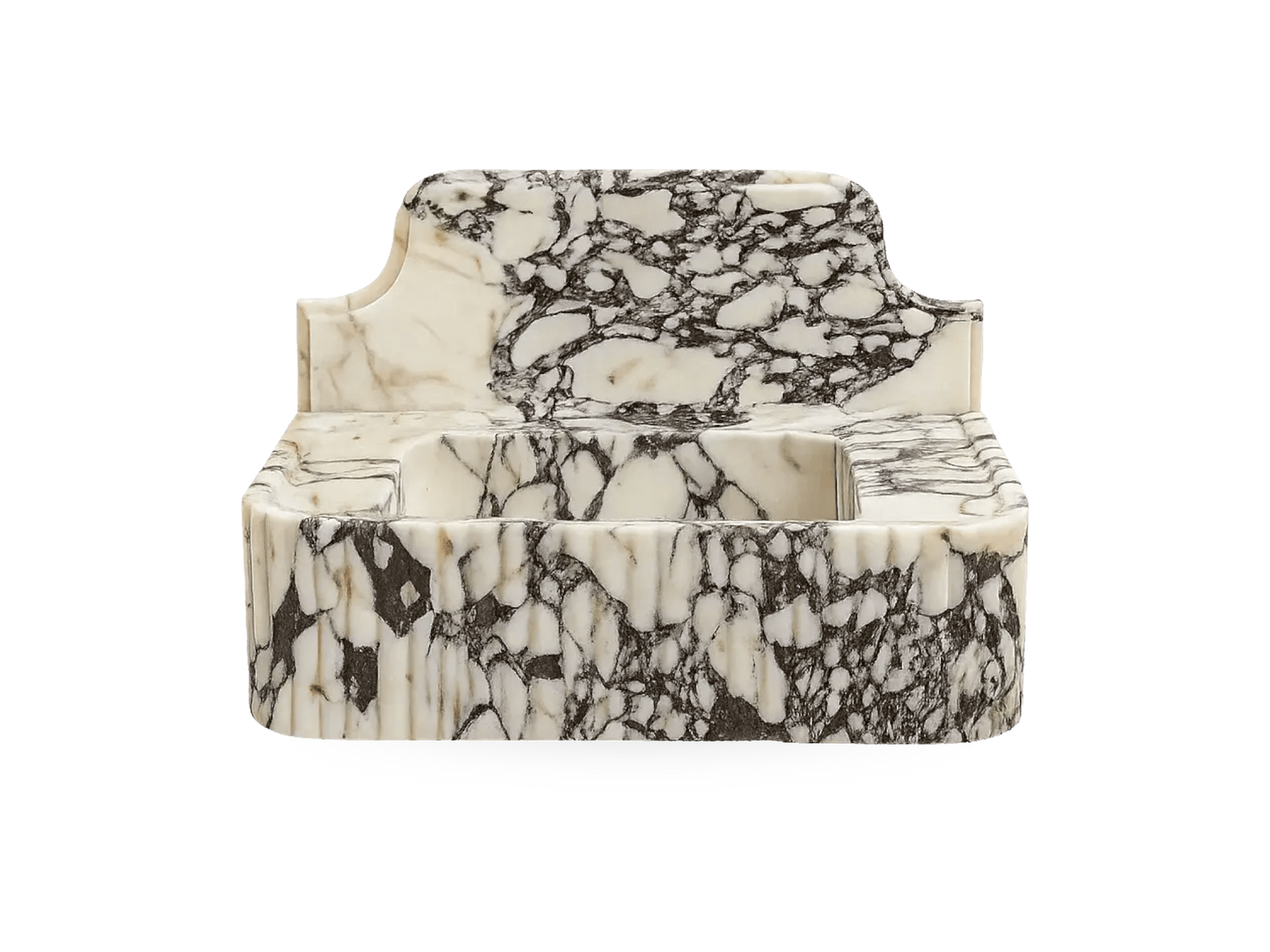 Calacatta Viola Marble Sink, front view