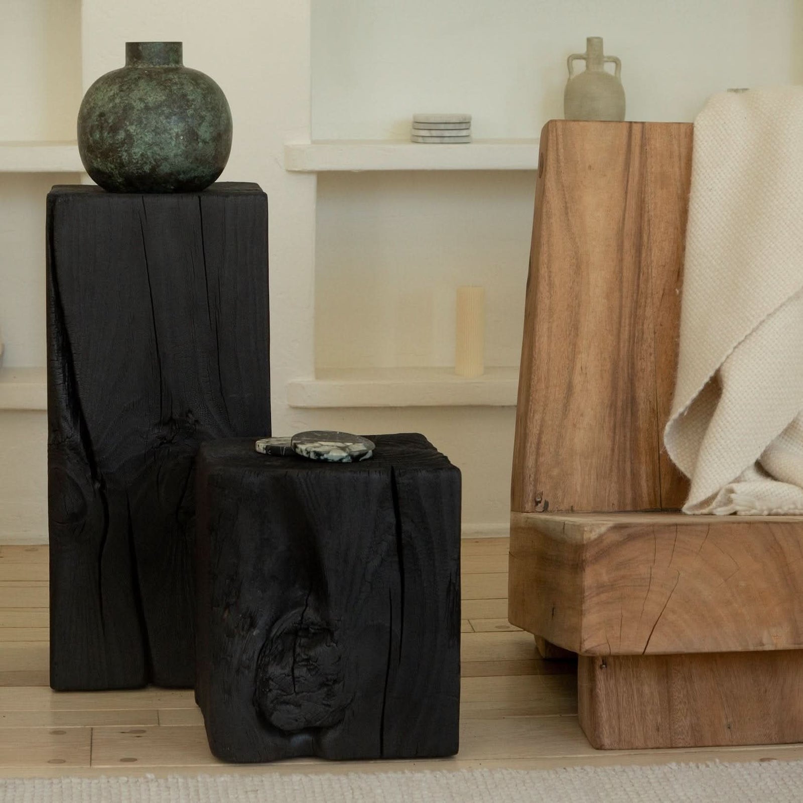 Charcoal Sculpture Pedestal - Short - Cultheir