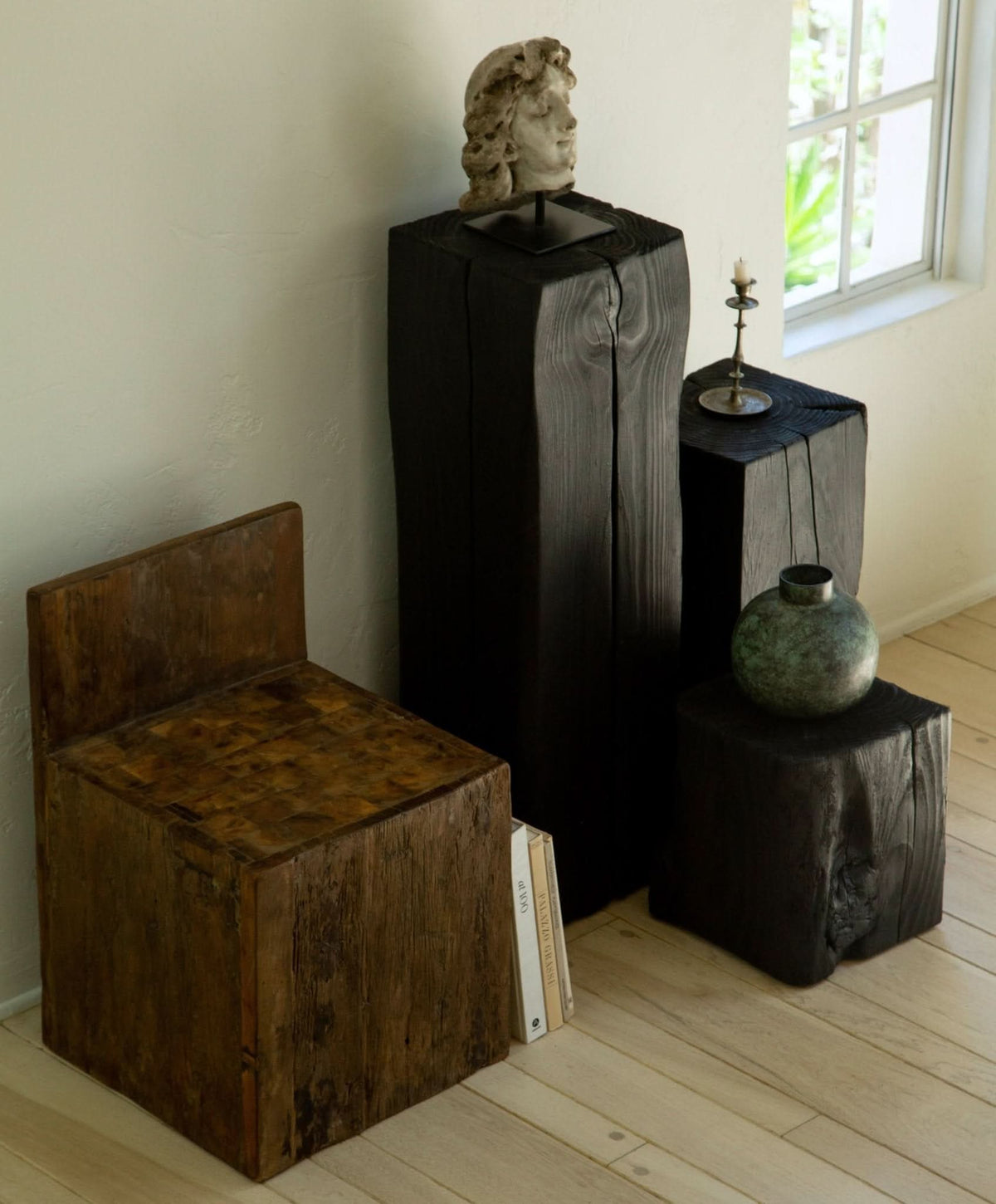 Charcoal Sculpture Pedestal - Tall - Cultheir