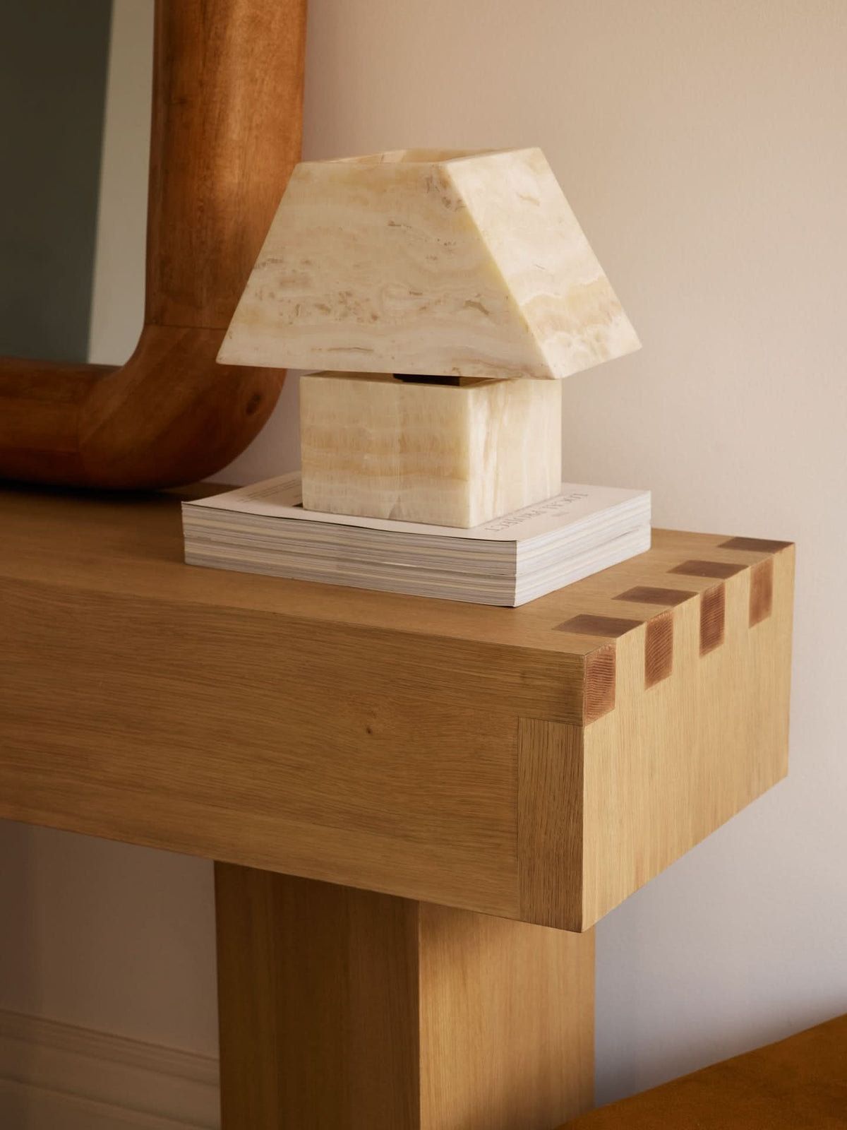 Dovetail Console - detail view showing craftsmanship