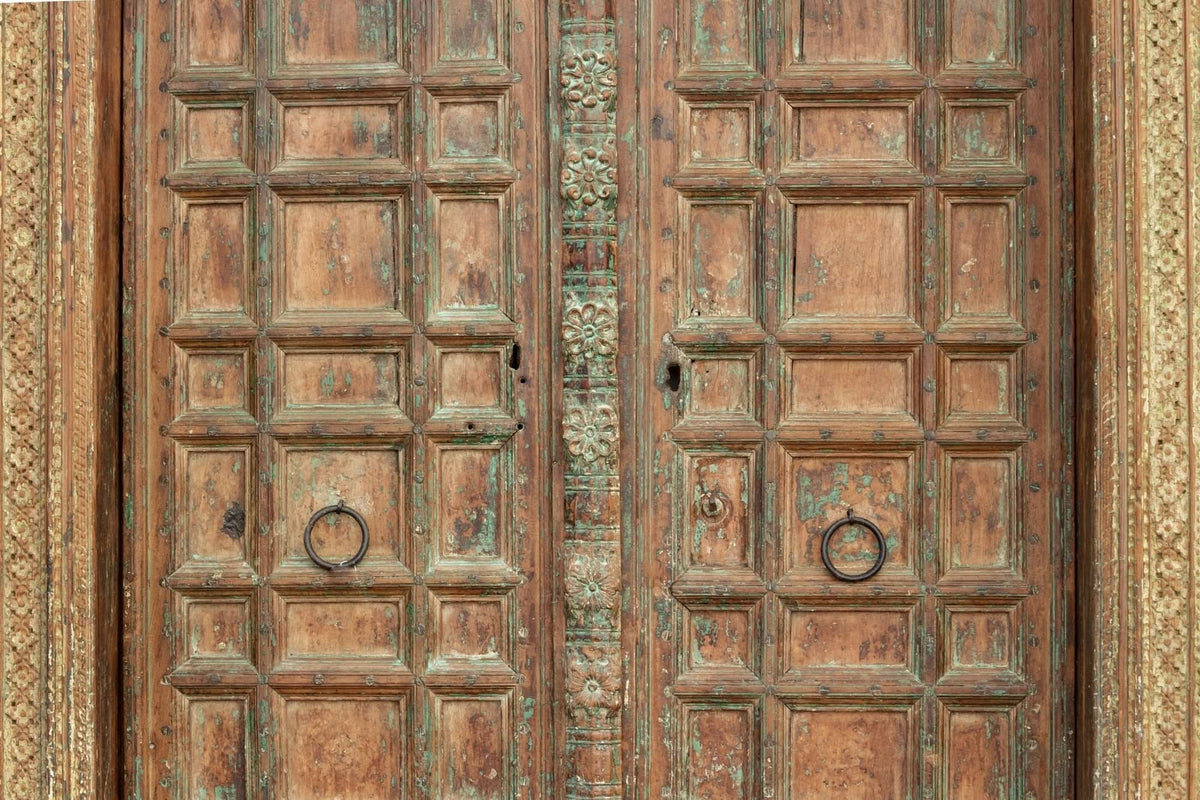 Early 1800’s Grand Haryana Indian Entrance Door - Cultheir