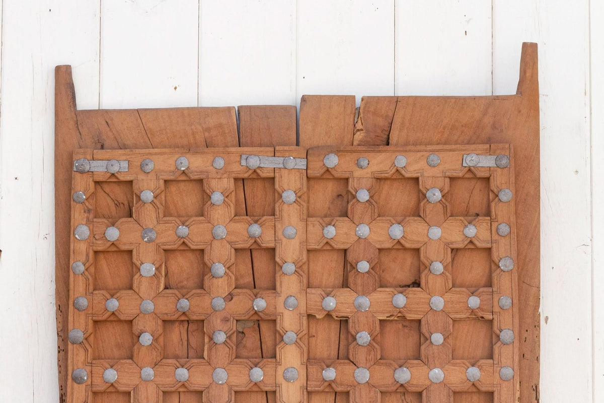 Early 19th Moorish Star Teak Door - Cultheir