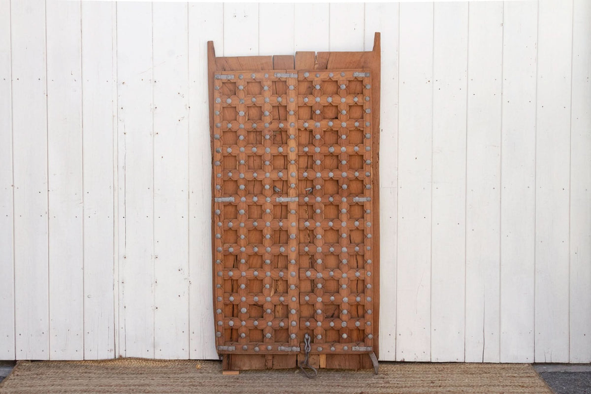 Early 19th Moorish Star Teak Door - Cultheir
