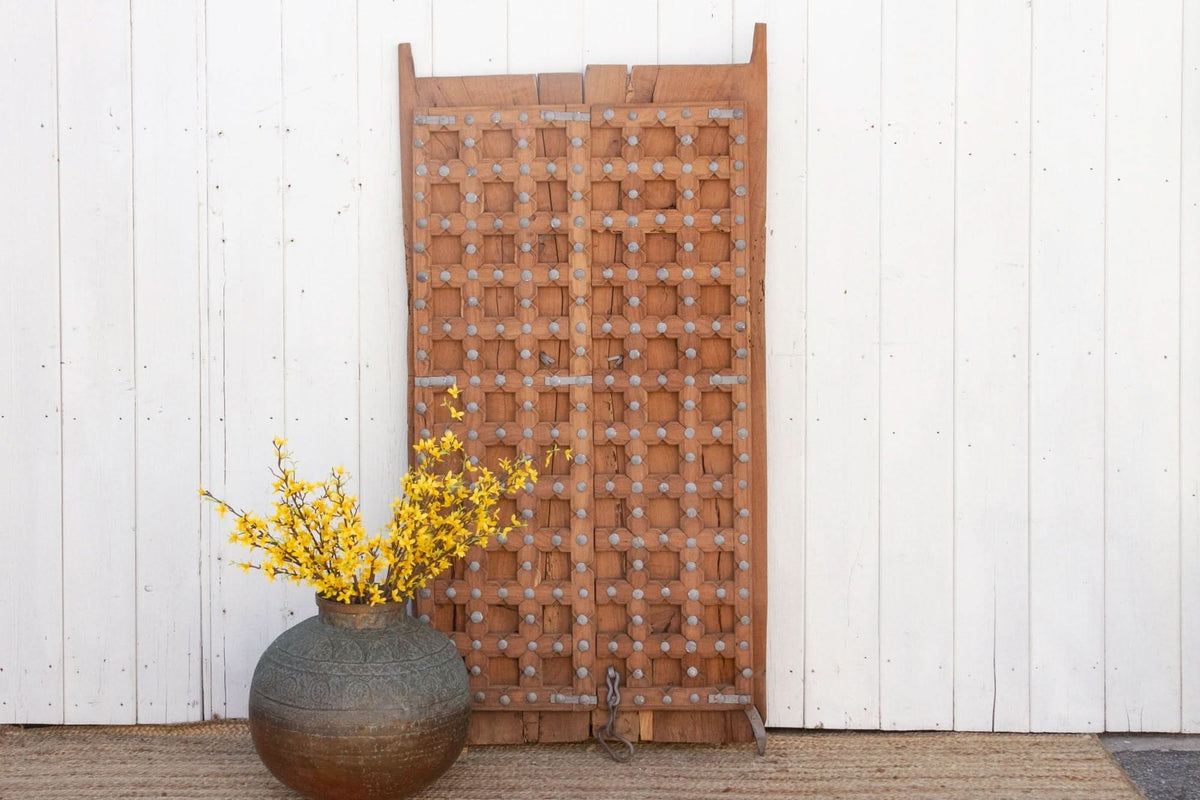 Early 19th Moorish Star Teak Door - Cultheir