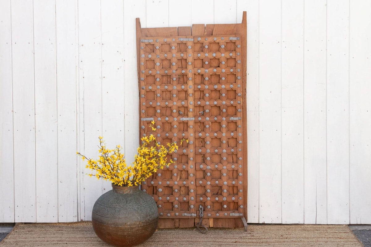 Early 19th Moorish Star Teak Door - Cultheir