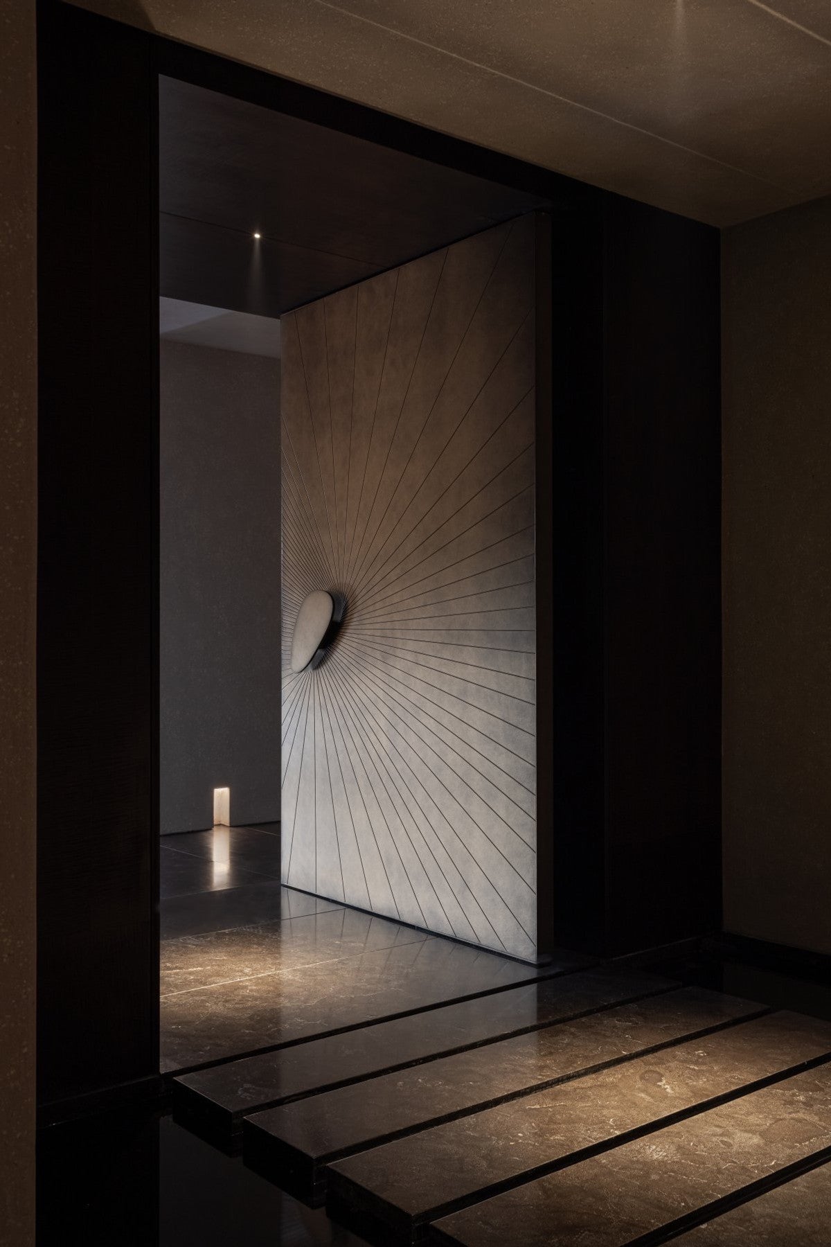 THE ELLIPTICAL SMOOTH BRASS PIVOT DOOR - Cultheir Custom Metal Doors