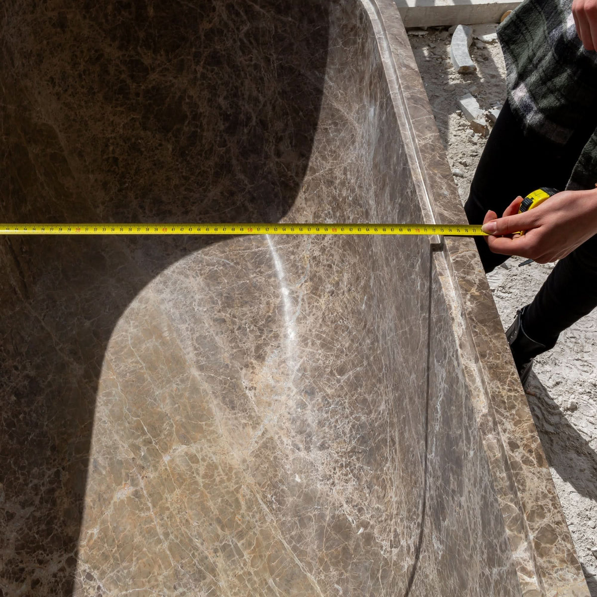 Emperador Light Marble Bathtub - Cultheir