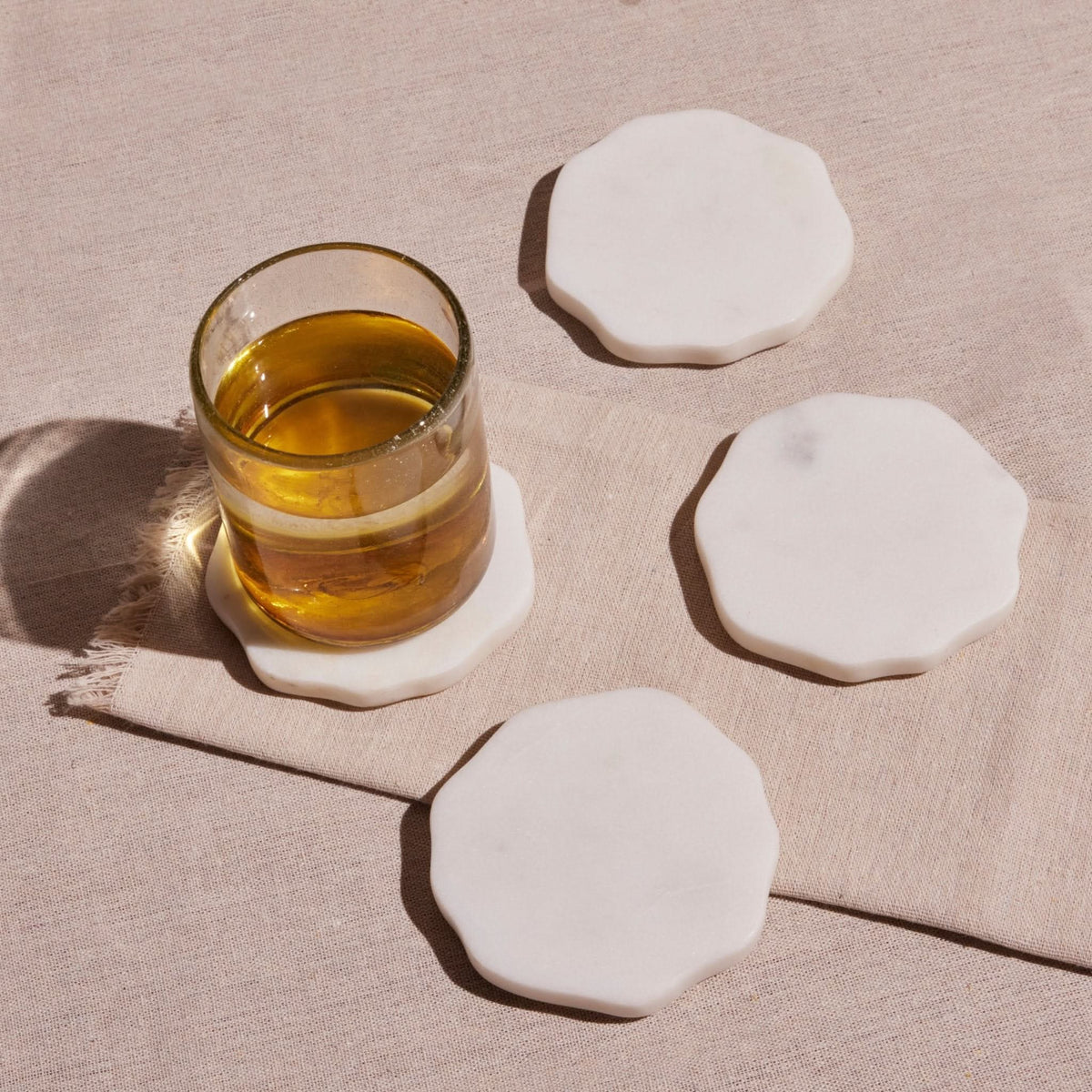 Flor Marble Coasters (Set of Four) by MESO - Cultheir