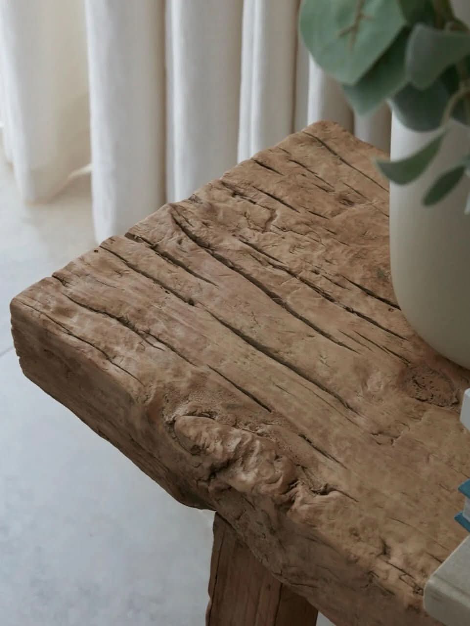 Large Elm Wood Bench - Cultheir