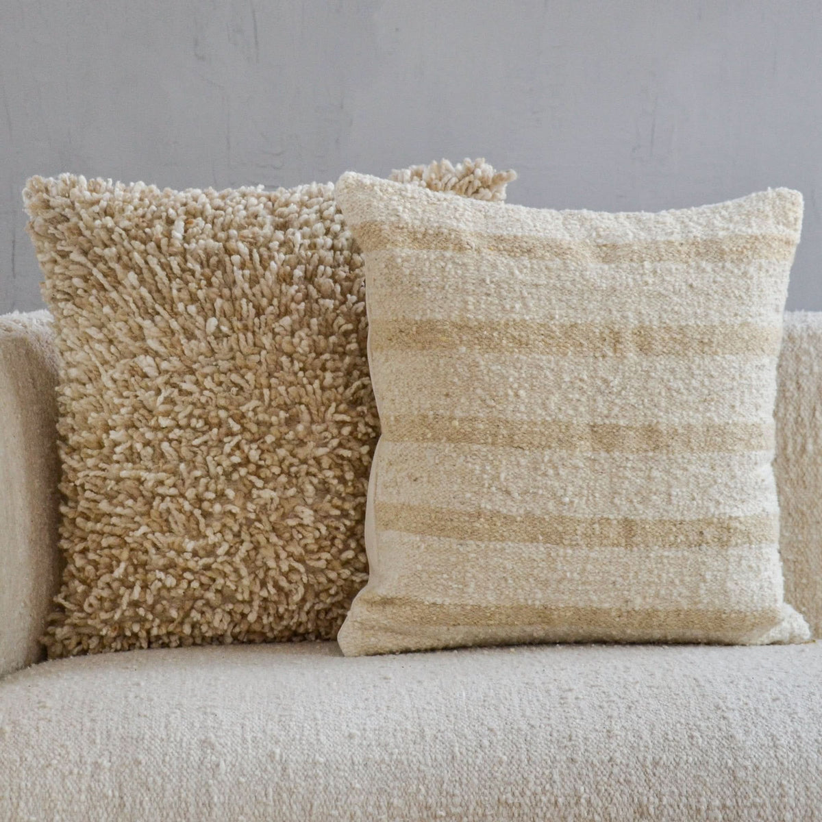 Linear Wool Pillow Covers - Cultheir
