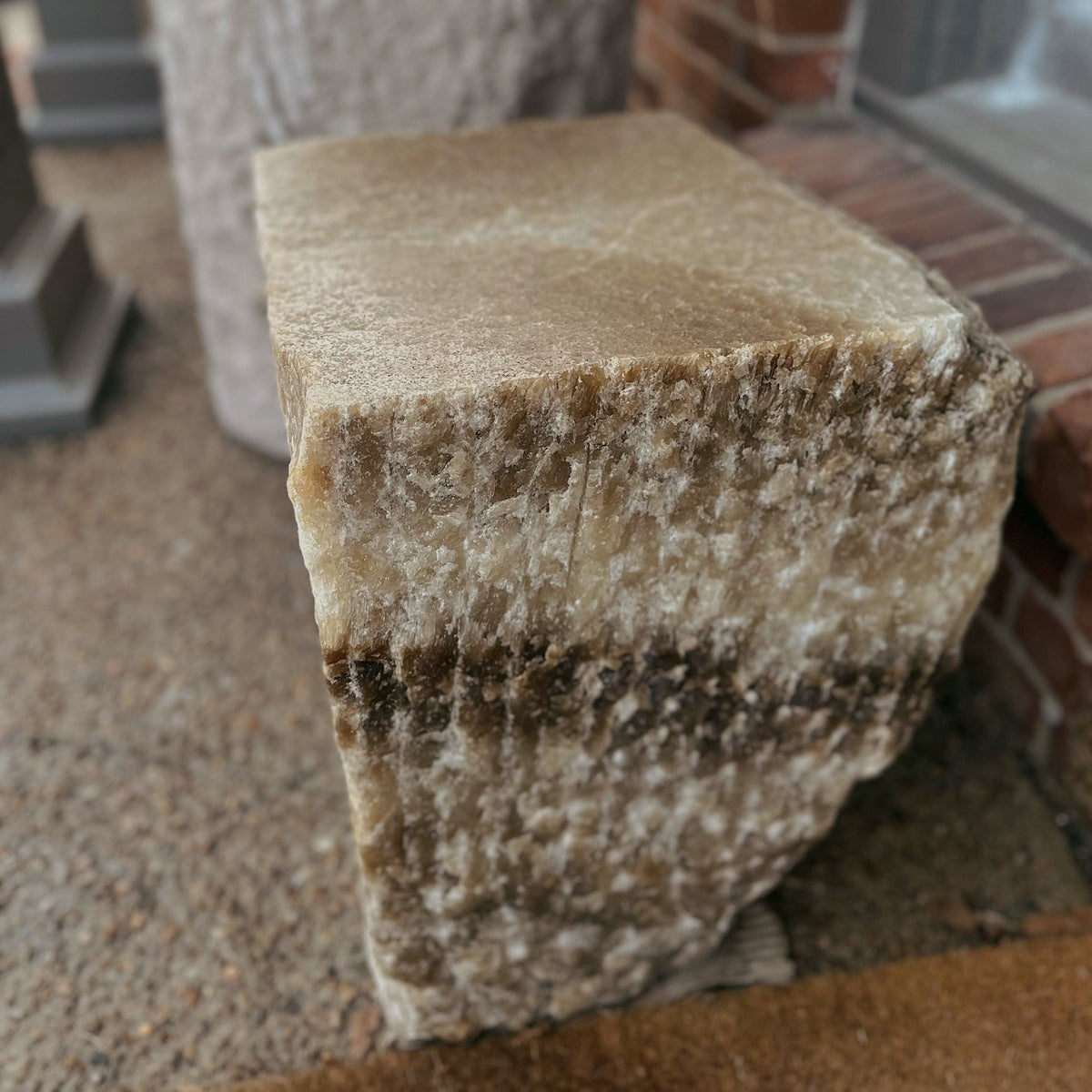 Onyx Cube Block / Sidetable alternate view - onyx texture and finish