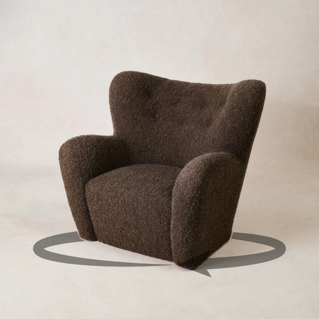 Chaise Papa Teddy - Moka Boucle