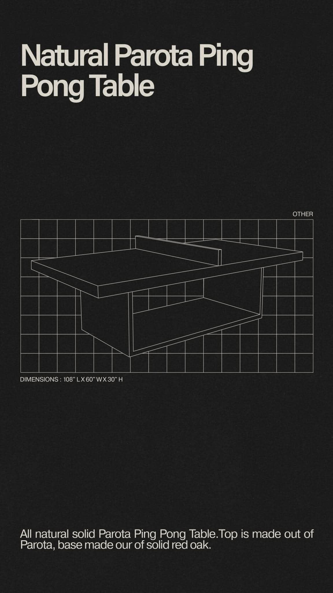 Parota Ping Pong Table - Cultheir