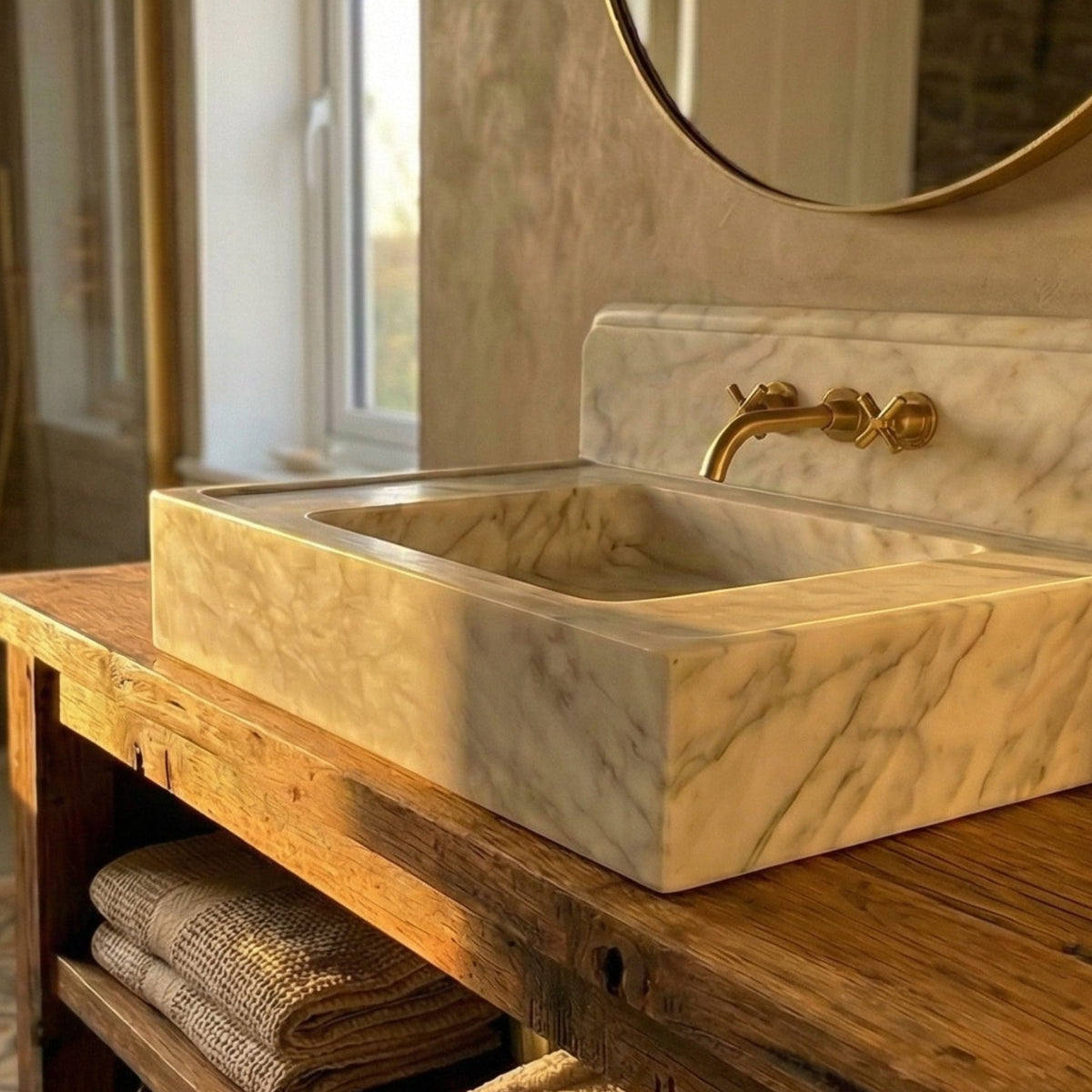 Calacatta Gold Marble Sink