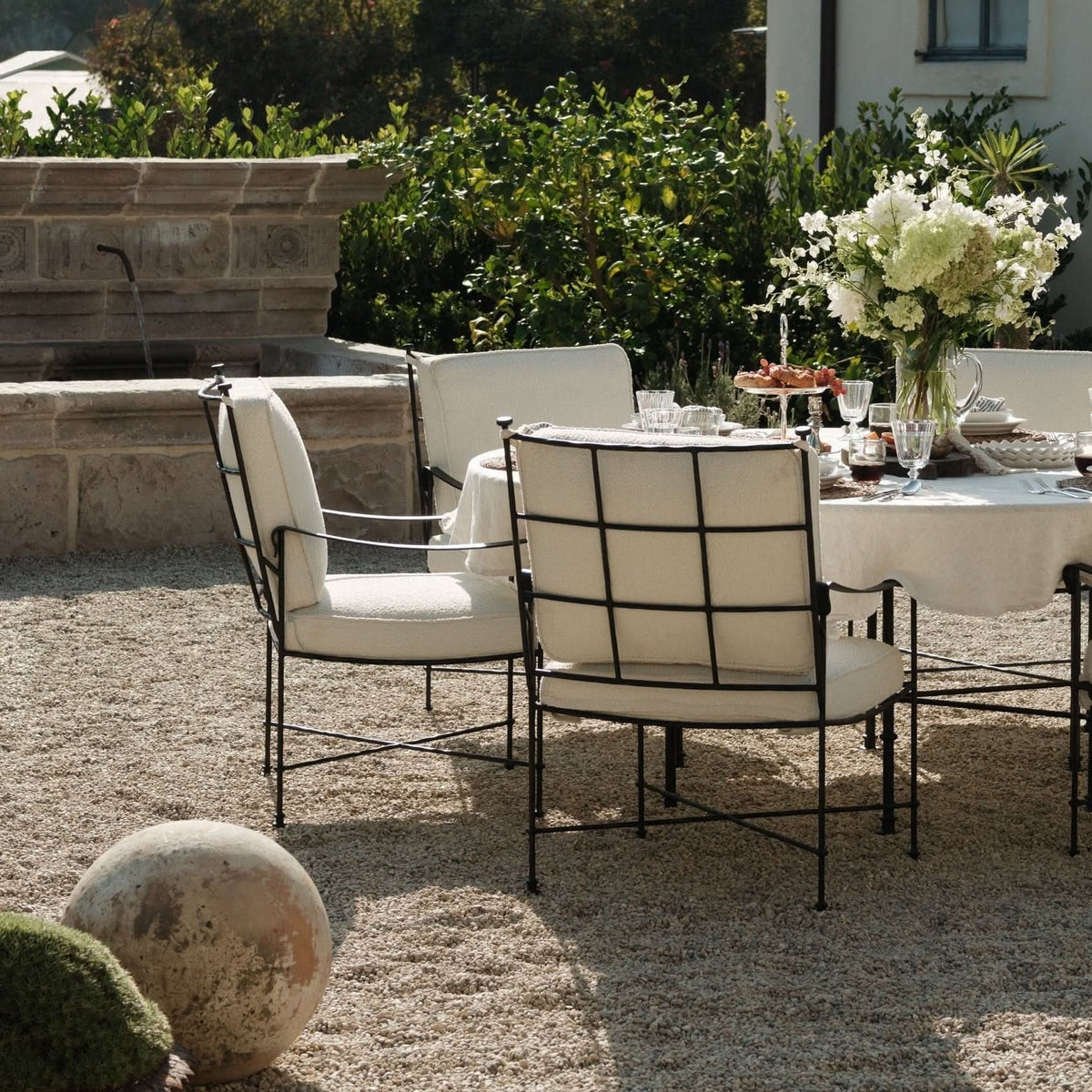 Provence Outdoor Lounge Dining Chair - Boucle - Cultheir