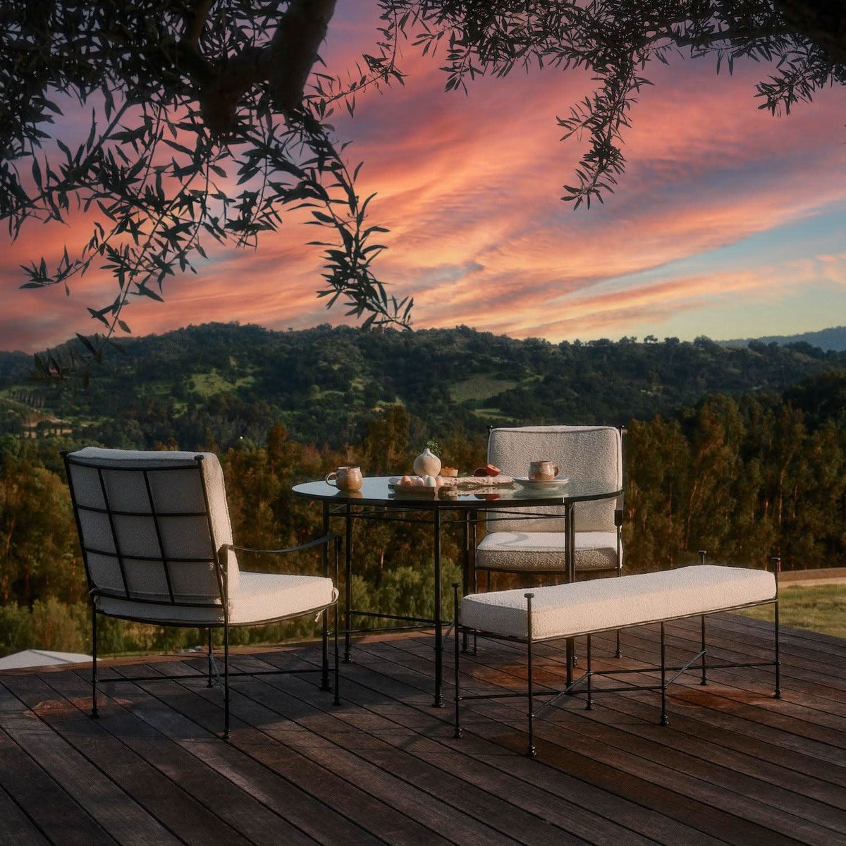 Provence Outdoor Lounge Dining Chair - Boucle - Cultheir