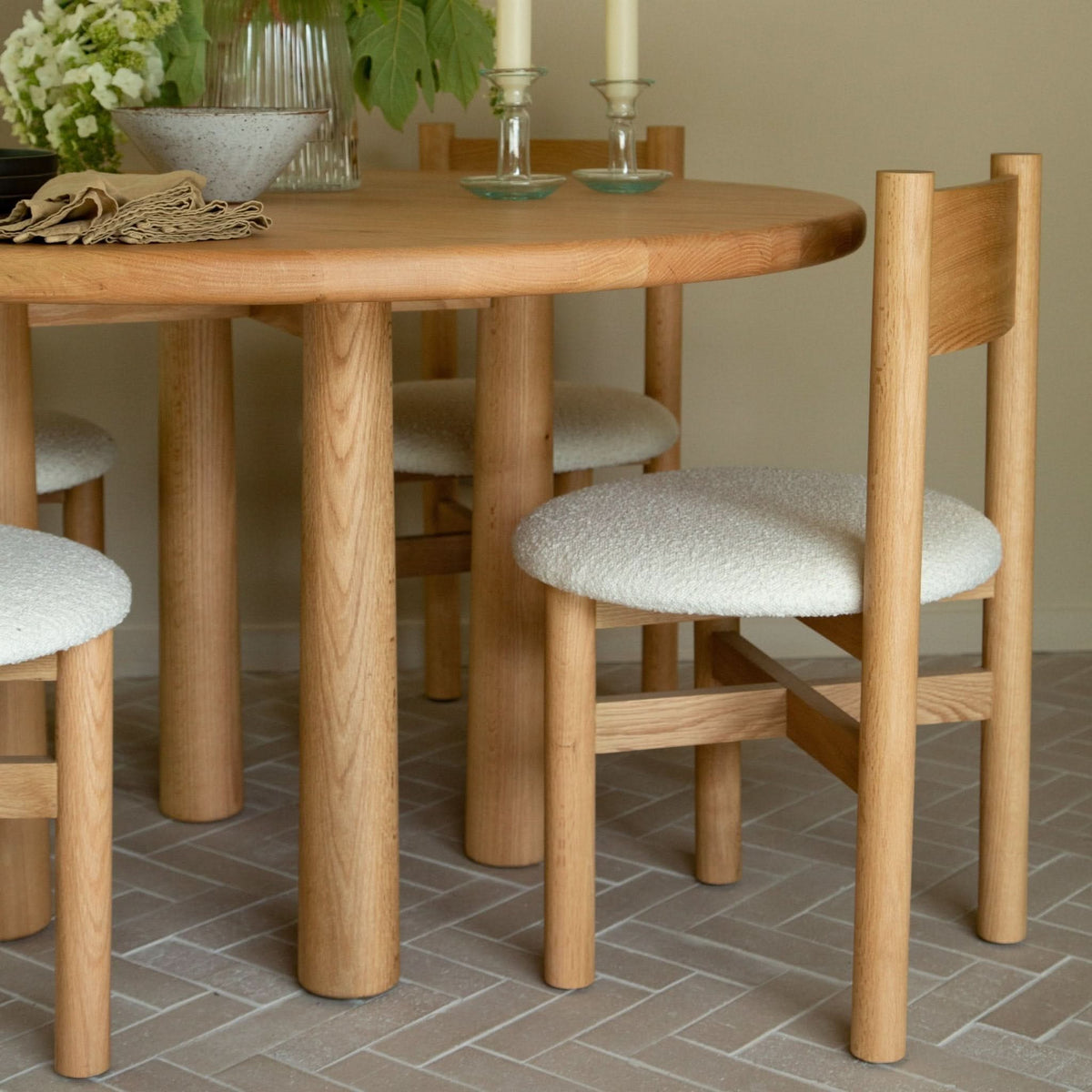Round Topa Topa Dining Table - Warm Oak - Cultheir