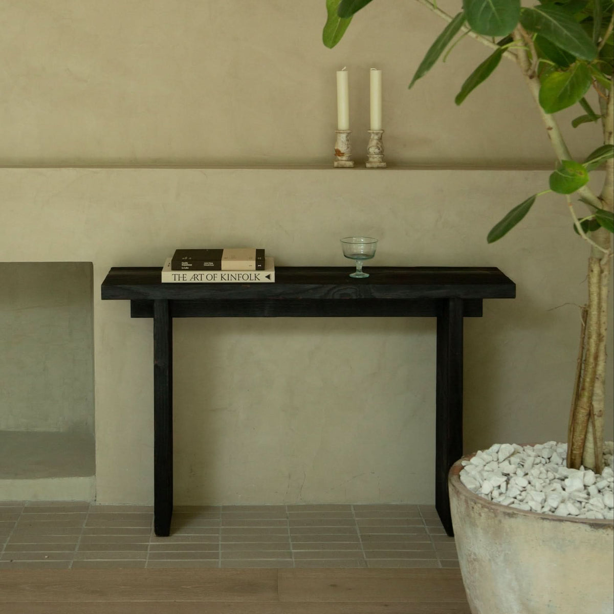 Shou Sugi Ban Entry Console - Cultheir