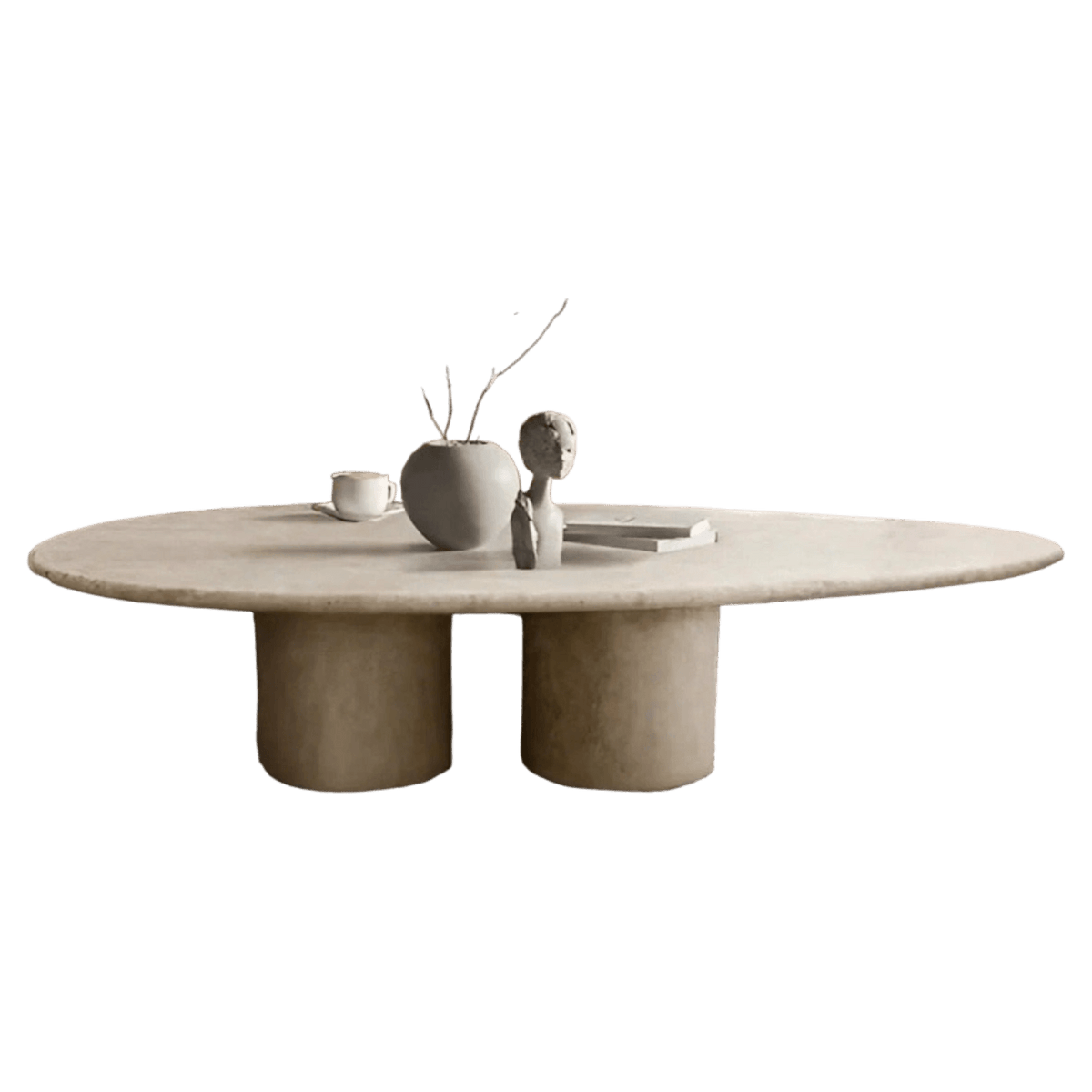 Travertine Coffee Table - Droplet - handcrafted marble coffee table - Cultheir