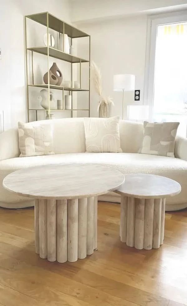 Travertine coffee table - Eleganza Duo - Cultheir