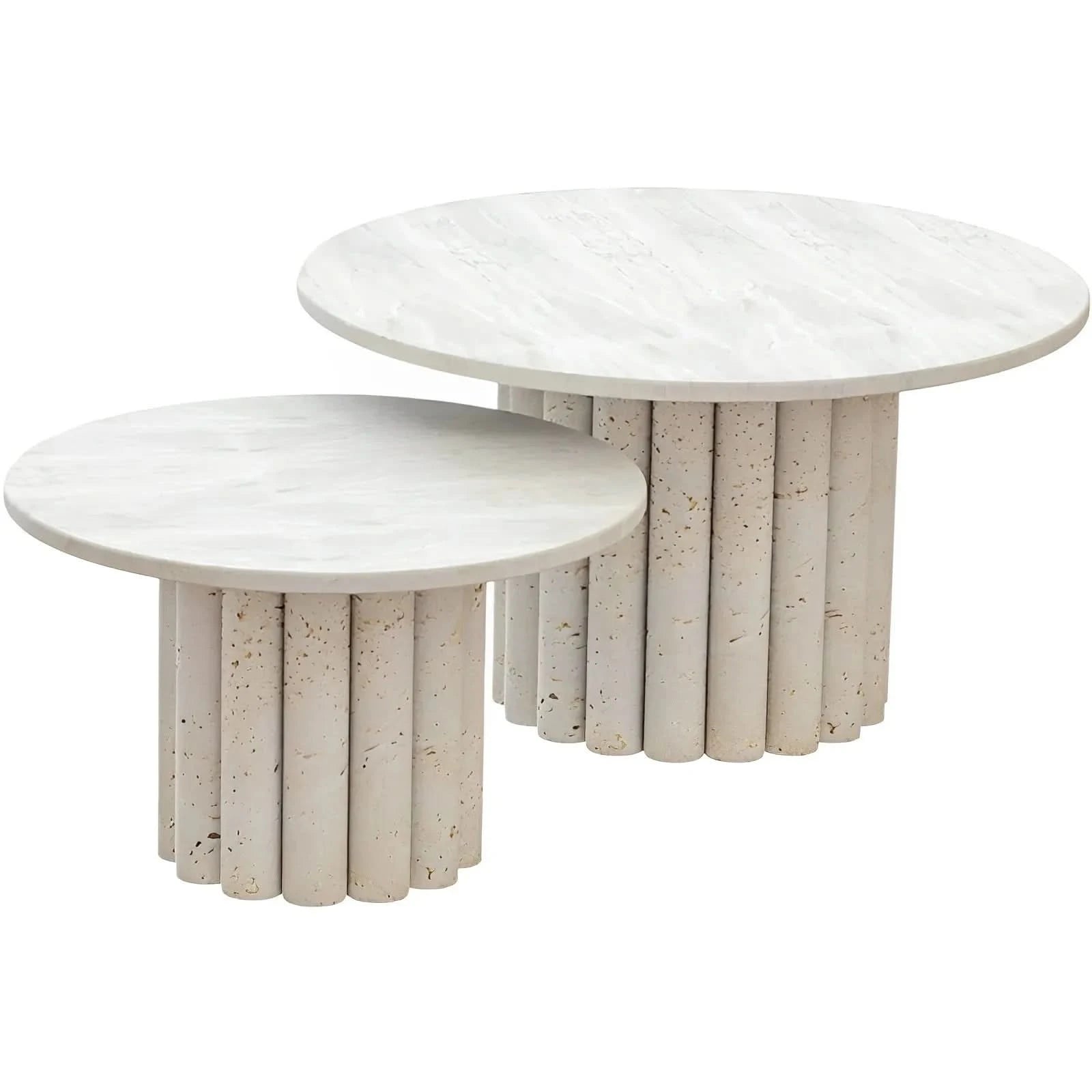Travertine coffee table - Eleganza Duo - Cultheir