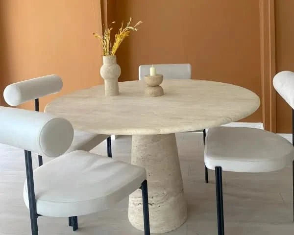 Travertine dining table - Cono - Cultheir