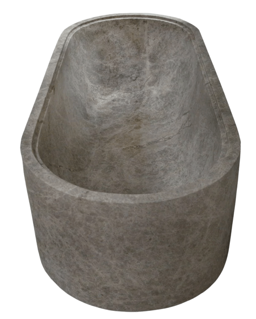 Tundra Gray Marble Bathtub - Cultheir