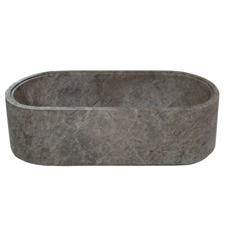 Tundra Gray Marble Bathtub - Cultheir
