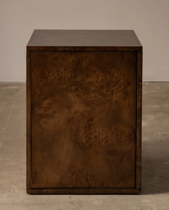 Vernier Linear Side Table - Tabac Burl - Cultheir
