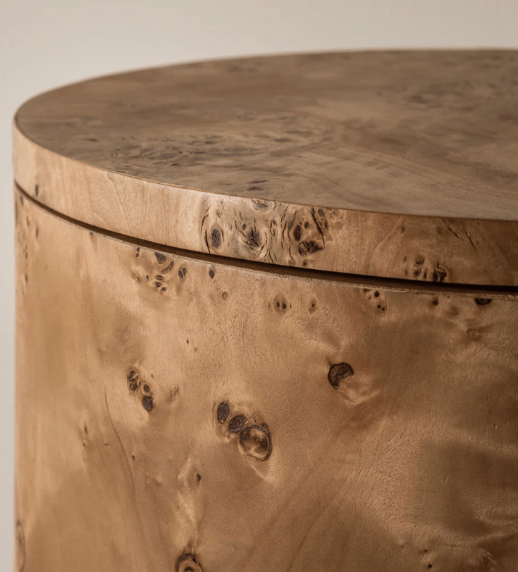 Vernier Round Side Table - Natural & Tabac - Cultheir