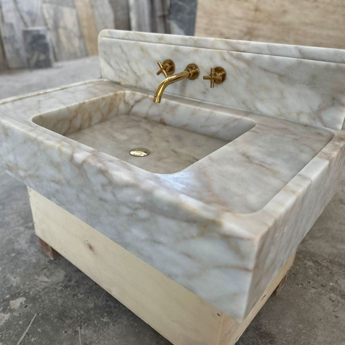 Calacatta Gold Marble Sink - Cultheir